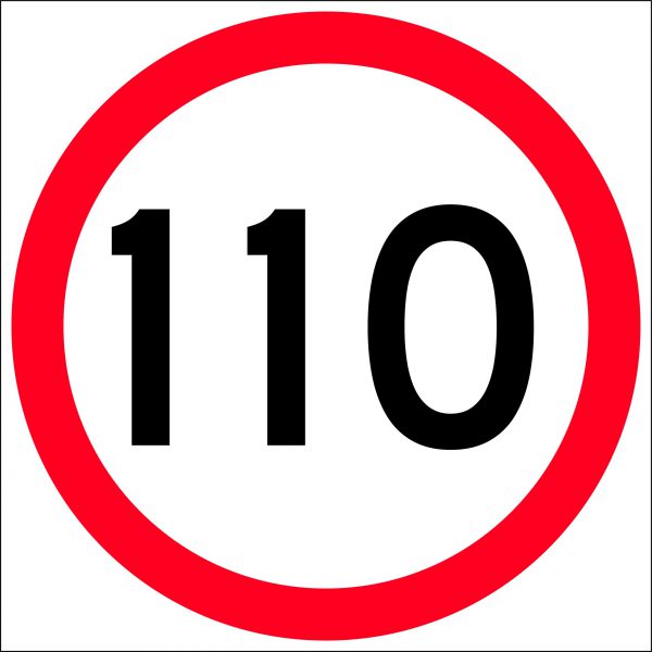 _km/h Speed Limit Roundel Sign - Corflute/Aluminium Options