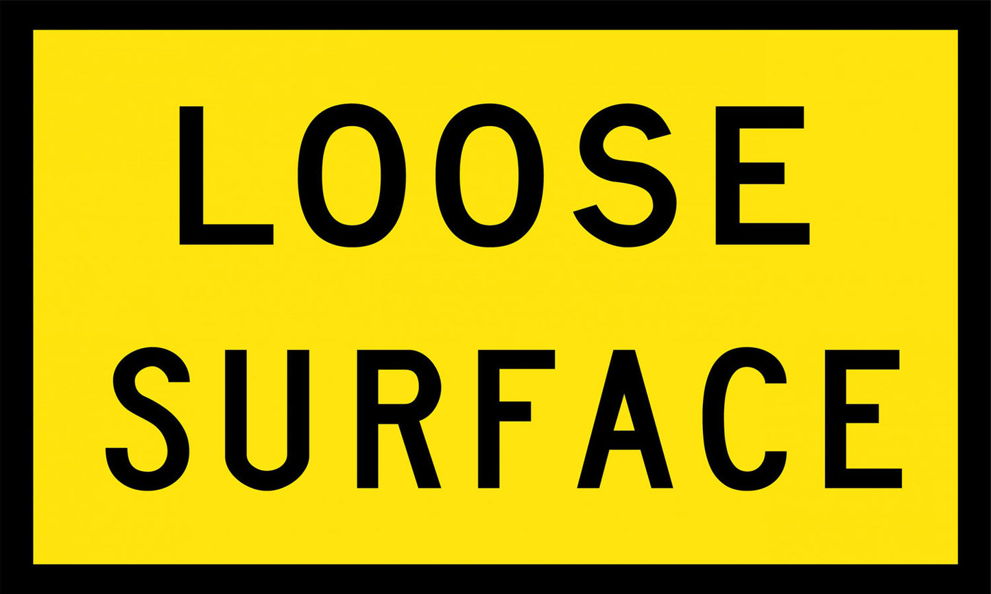 Loose Surface Boxed Edge Sign