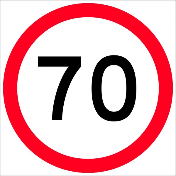 _km/h Speed Limit Roundel Sign - Corflute/Aluminium Options