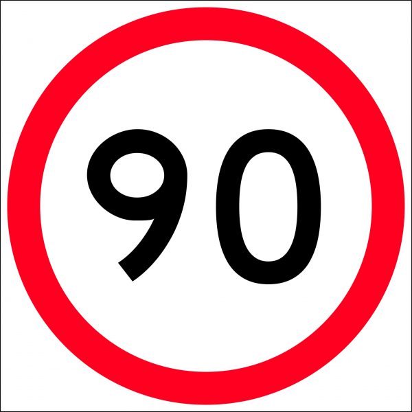 _km/h Speed Limit Roundel Sign - Corflute/Aluminium Options