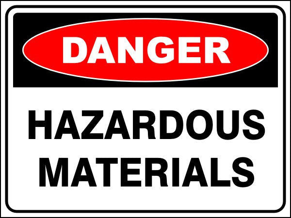 Hazardous Materials Danger Sign