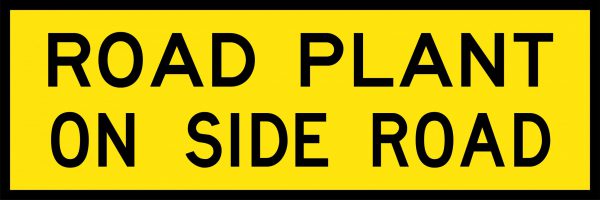Road Plant On Side Road Boxed Edge Sign