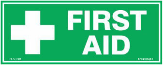 First Aid Sticker Sign