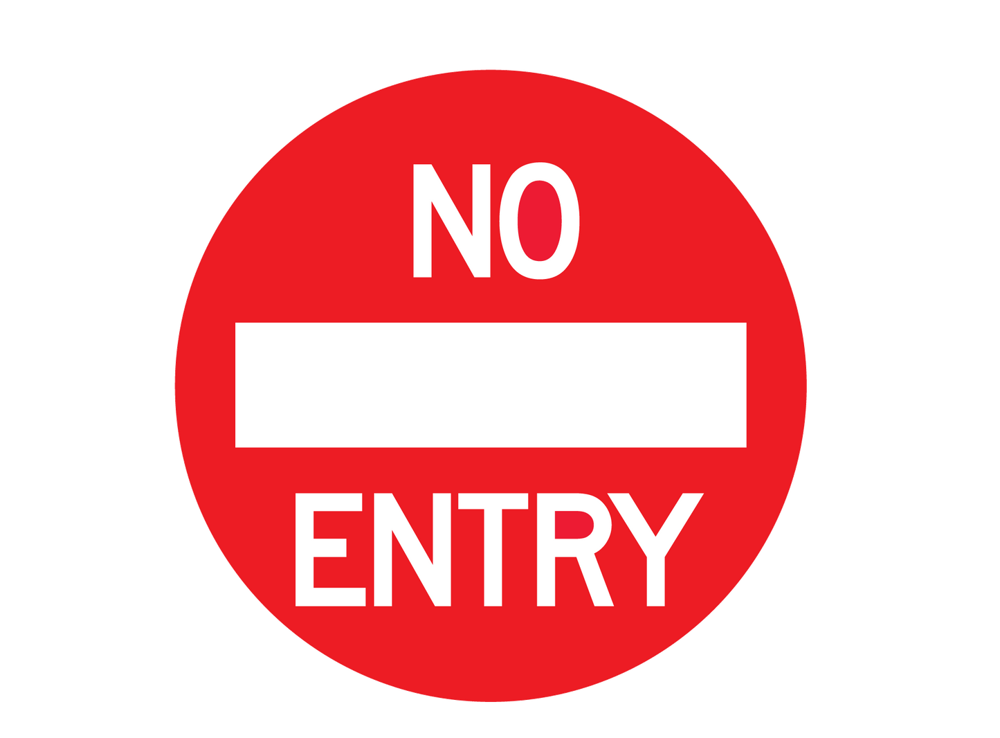 No Entry Multi Message Sign - Corflute/Aluminium Options