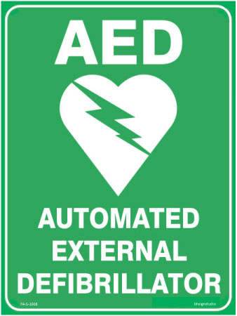 AED - Automated External Defibrillator First Aid Sign - Corflute/Sticker Options