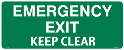 Emergency Exit - Keep Clear Sign - Corflute/Sticker Options