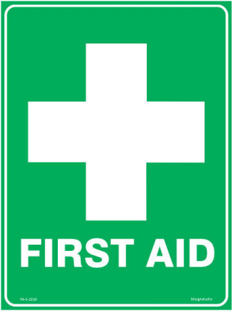 First Aid Sign - Corflute/Sticker Options