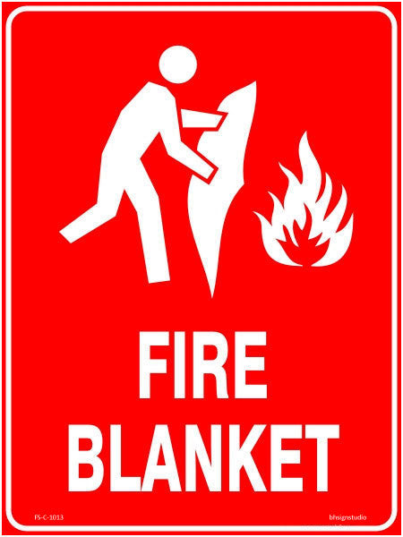 Fire Blanket Fire Safety Sign