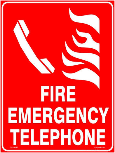 Fire Emergency Telephone Fire Safety Sign