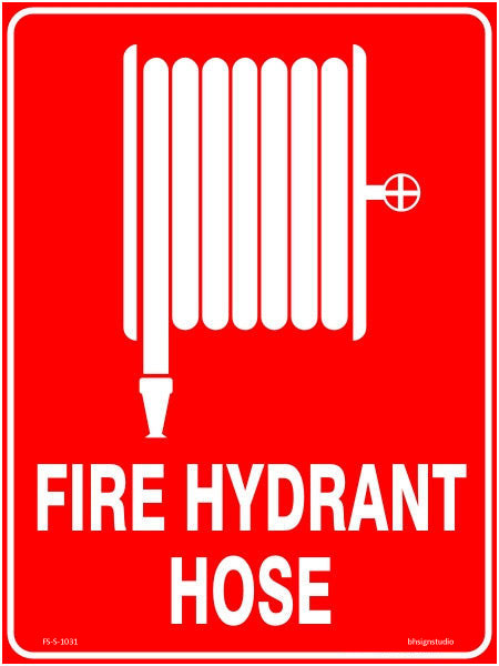 Fire Hydrant Hose Fire Safety Sign