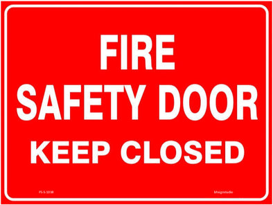 Fire Safety Door - Keep Closed Fire Safety Sign