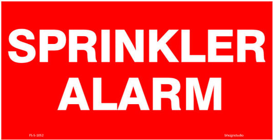 Sprinkler Alarm Fire Safety Sign