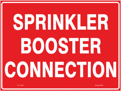 Sprinkler Booster Connection Fire Safety Sign