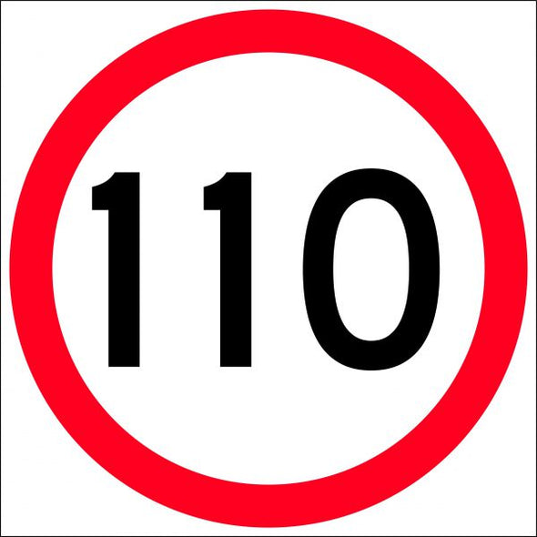 _km/h Speed Limit Roundel Sign  - Corflute/Aluminium Options