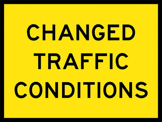 Changed Traffic Conditions Boxed Edge Sign