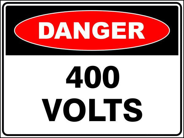 400 Volts Danger Sign