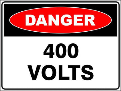 400 Volts Danger Sign