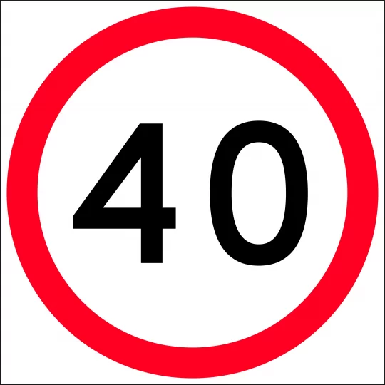 _km/h Speed Limit Roundel Sign  - Corflute/Aluminium Options