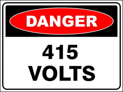 415 Volts Danger Sign