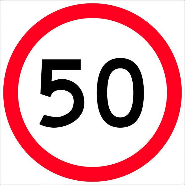 _km/h Speed Limit Roundel Sign  - Corflute/Aluminium Options