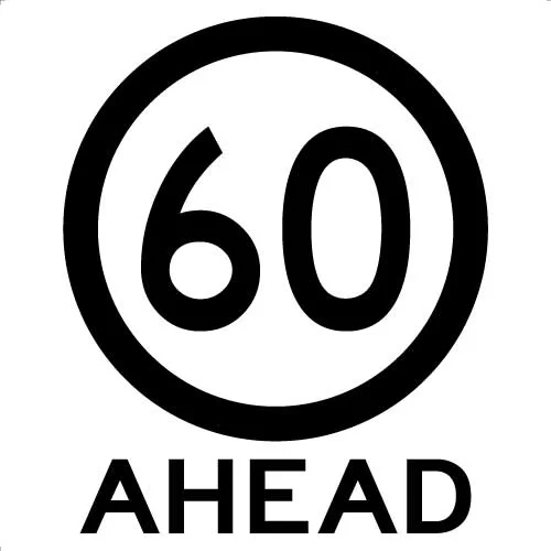 _km/h Ahead Speed Limit Roundel Sign - Corflute/Aluminium Options