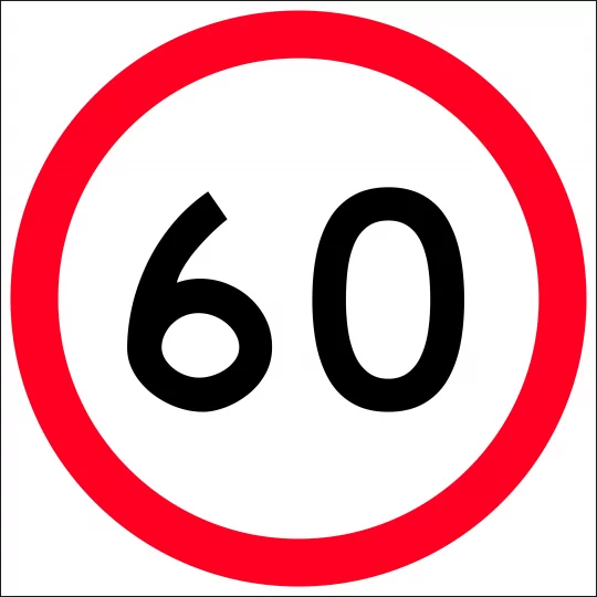 _km/h Speed Limit Roundel Sign  - Corflute/Aluminium Options