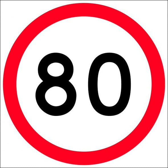 _km/h Speed Limit Roundel Sign  - Corflute/Aluminium Options