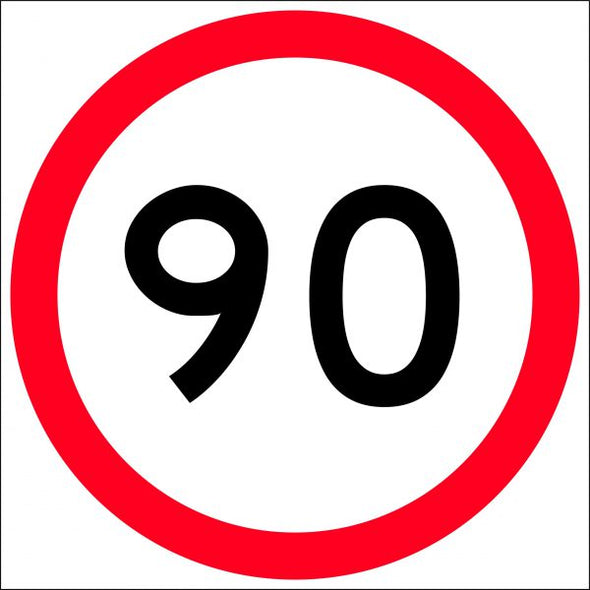 _km/h Speed Limit Roundel Sign  - Corflute/Aluminium Options