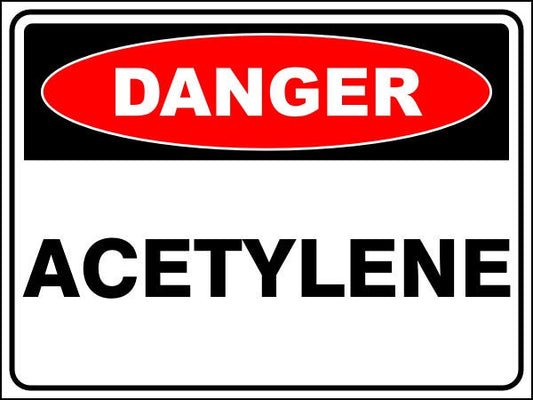 Acetylene Danger Sign