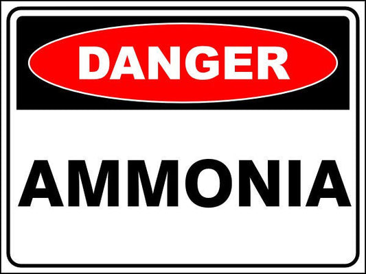 Ammonia Danger Sign