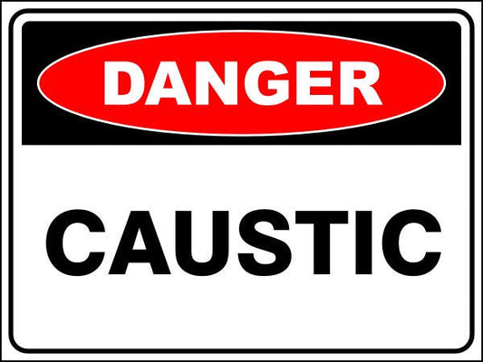 Caustic Danger Sign