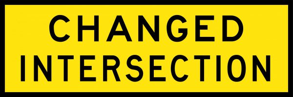 Changed Intersection Boxed Edge Sign