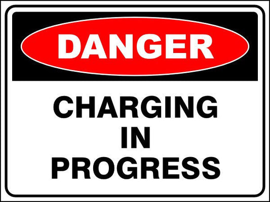 Charging In Progress Danger Sign