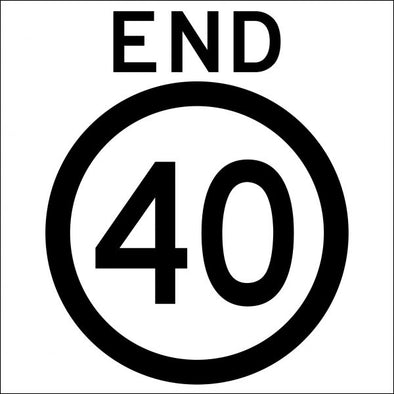 End _km/h Speed Limit Roundel Sign - Corflute/Aluminium Options
