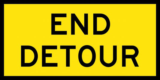 End Detour Boxed Edge Sign