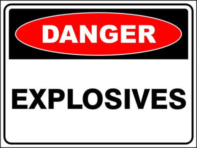 Explosives Danger Sign