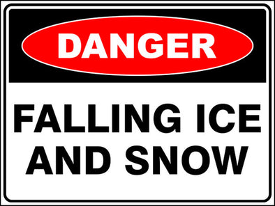 Falling Ice And Snow Danger Sign