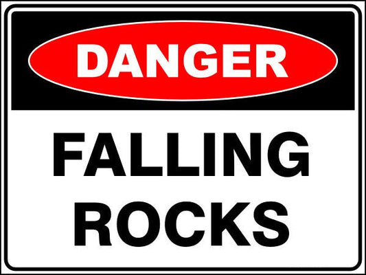 Falling Rocks Danger Sign