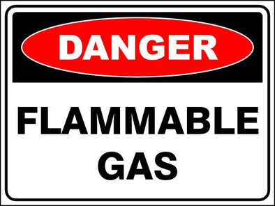 Flammable Gas Danger Sign