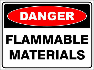 Flammable Materials Danger Sign