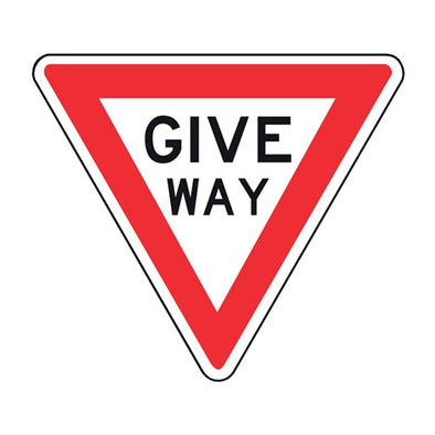 Give Way Triangle Road Safety Sign - Aluminium