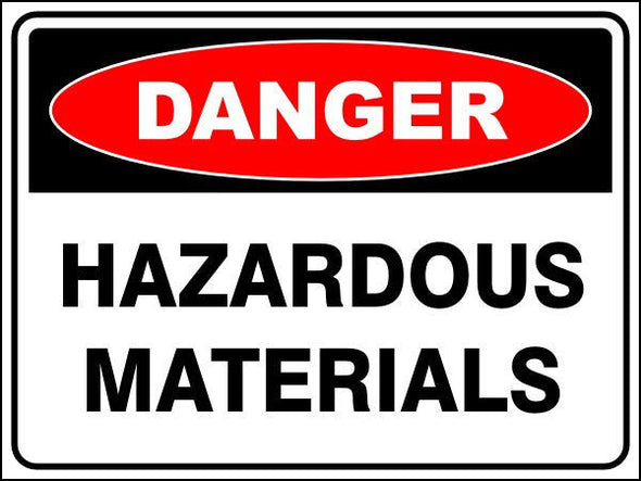 Hazardous Materials Danger Sign