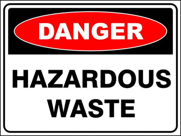 Hazardous Waste Danger Sign