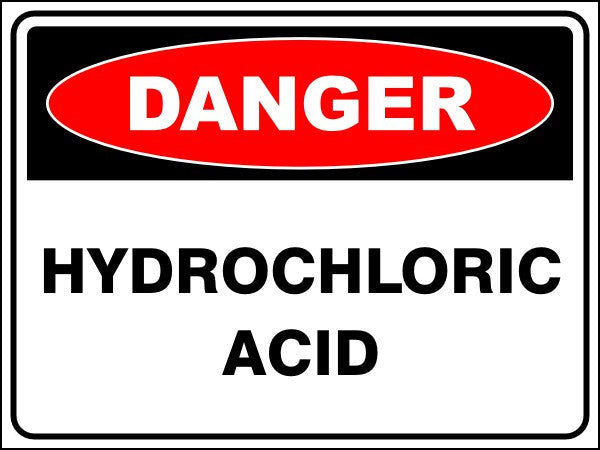 Hydrochloric Acid Danger Sign