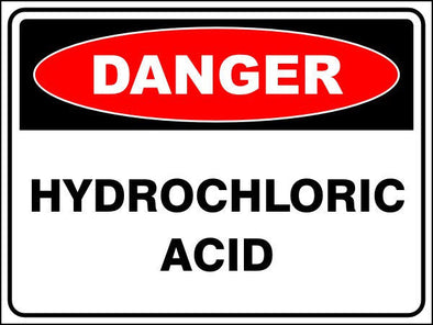 Hydrochloric Acid Danger Sign