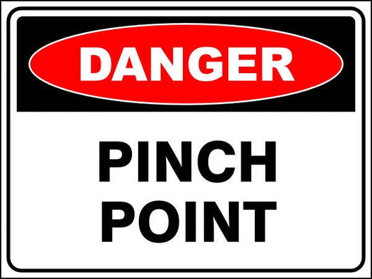 Pinch Point Danger Sign