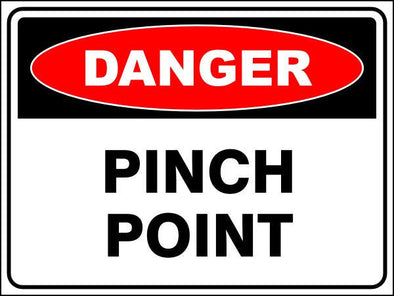 Pinch Point Danger Sign