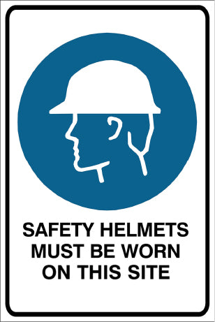 Safety Helmets Must Be Worn On This Site Mandatory & Safety Sign