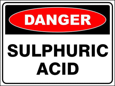 Sulphuric Acid Danger Sign