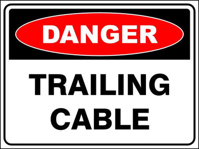 Trailing Cable Danger Sign